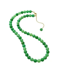 Lime — Green jade beaded necklace