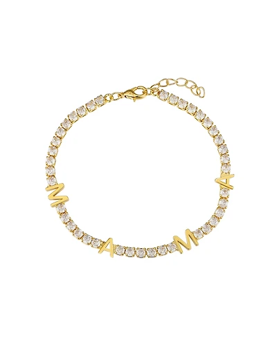 Unwritten Cubic Zirconia "Mama" Tennis Bracelet