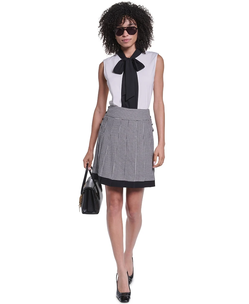 Karl Lagerfeld Paris Women's Knee-Length Pleated Skirt