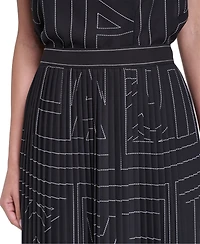 Karl Lagerfeld Paris Women's Pleated Midi Skirt