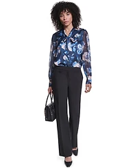 Karl Lagerfeld Paris Women's Long-Sleeve Blouse