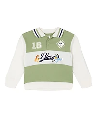 Bluey Toddler Boys(2T-4T) 2-Piece Fleece Polo and Joggers Set