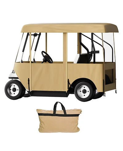 Vevor 4 Passenger Driving Enclosure Golf Cart Cover Fits 2+2 Seats Golf Carts