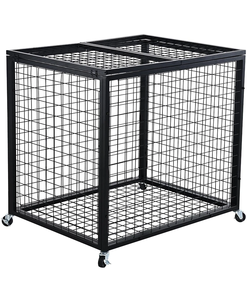 Vevor Rolling Sports Ball Storage Cart Garages Sports Equipment Organizer Steel