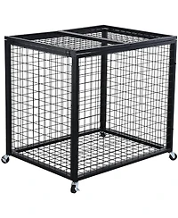 Vevor Rolling Sports Ball Storage Cart Garages Sports Equipment Organizer Steel