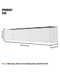 Vevor 70Feet Softball Baseball Cage Netting Heavy Duty Pe Pitching Batting Net