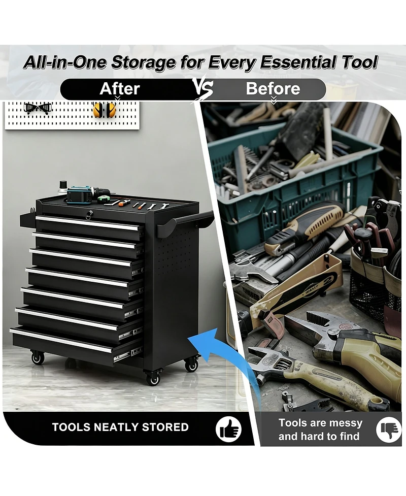 Clihome 7-Drawer Tool Cabinet