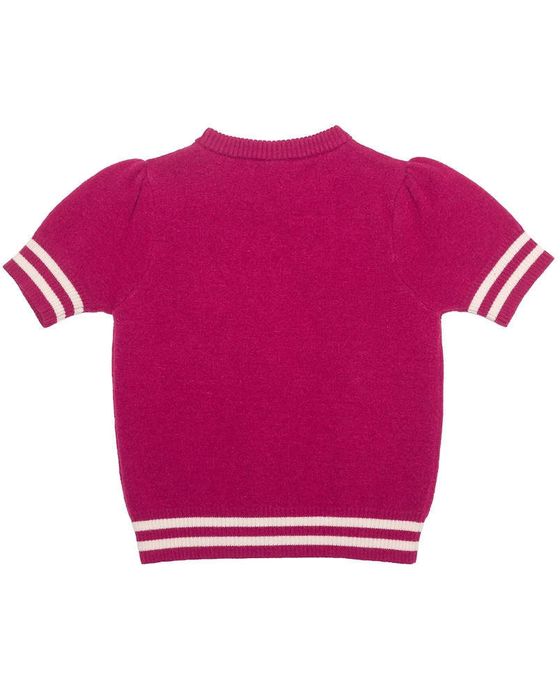 Disney Girls' 2T-6X Minnie Mouse Sweater Varsity Skirt, 2-Piece Set