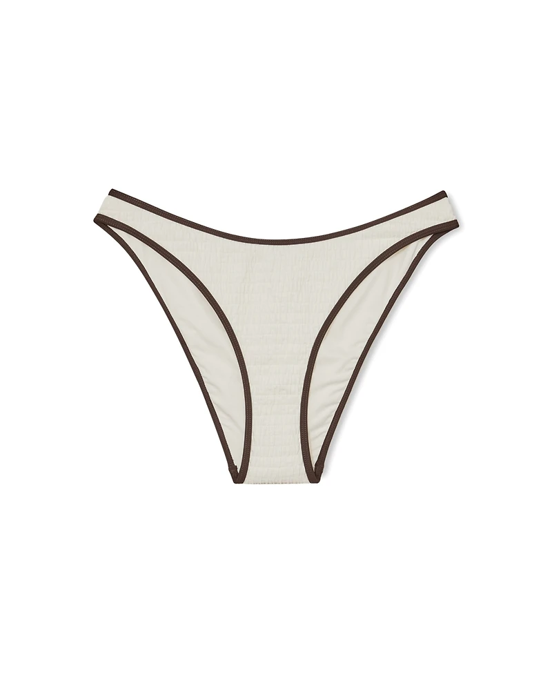 Reiss Women's Johannah Tipped Shirred Bikini Bottoms