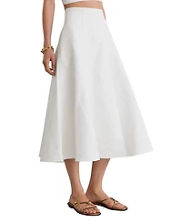 Reiss Women's Tara Cotton-Blend Jacquard Midi Skirt