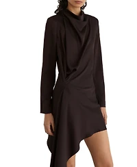 Reiss Women's Bethany Draped Long-Sleeve Mini Dress