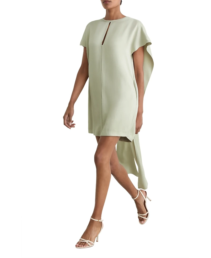 Reiss Women's Alice Satin Cape-Detail Mini Dress