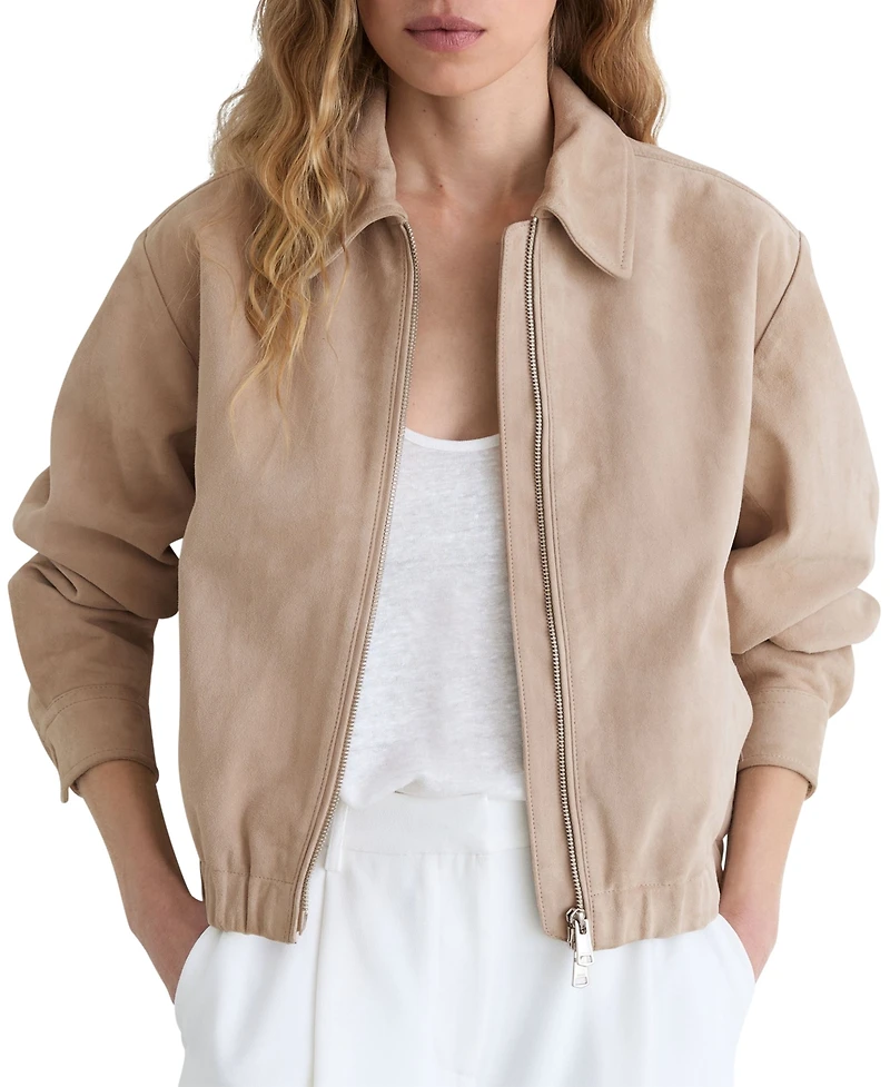 Reiss Women's Lottie Collared Bomber Jacket