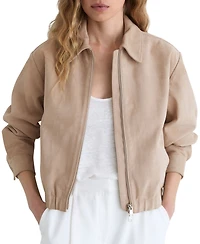 Reiss Women's Lottie Collared Bomber Jacket