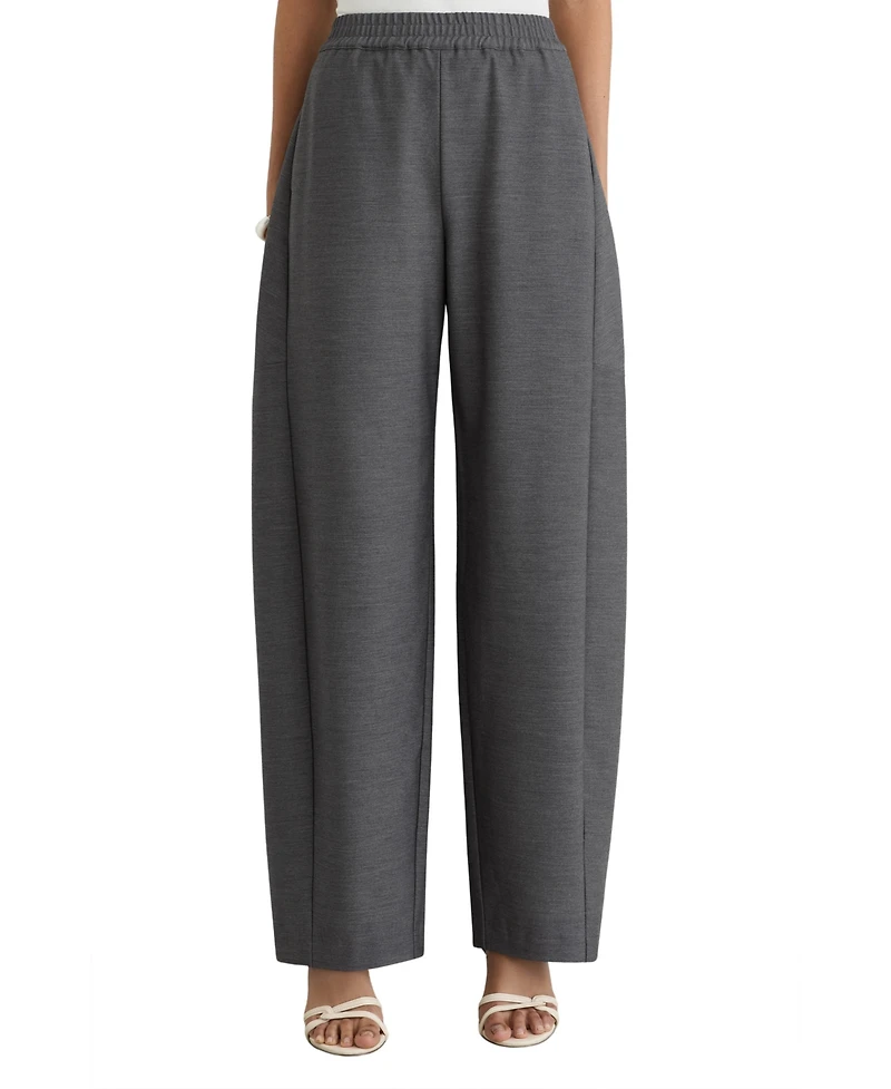 Reiss Women's Elle Pull-On Barrel-Leg Trousers