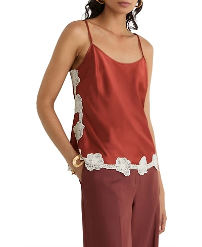 Reiss Women's Doa Floral-Lace Scoop Neck Cami Top