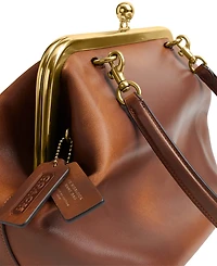 Coach Kiss-Lock Loved Leather Small Frame Shoulder Handbag 27