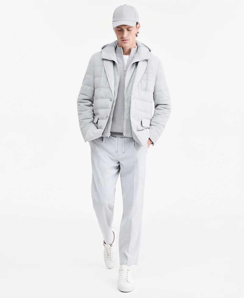 Alfani Men's Tech Stretch Single-Breasted Quilted Blazer, Macy's Exclusive