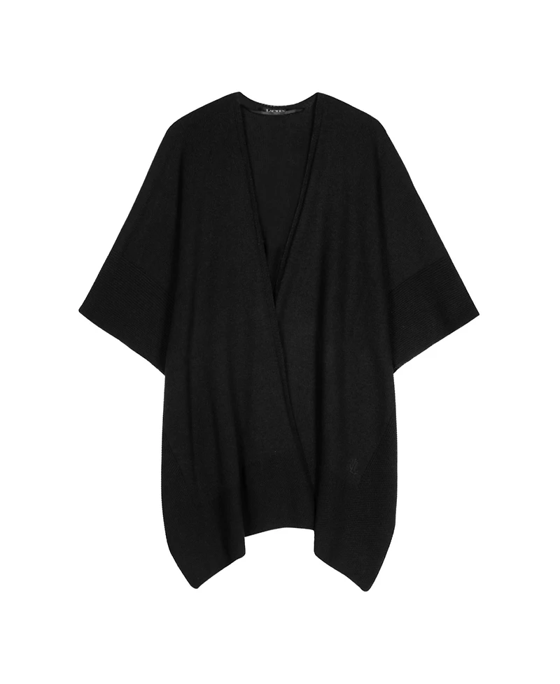 Lauren Ralph Texture Edge Knit Ruana
