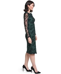 Jessica Howard Petite Long-Sleeve Side Shirred Sheath Dress