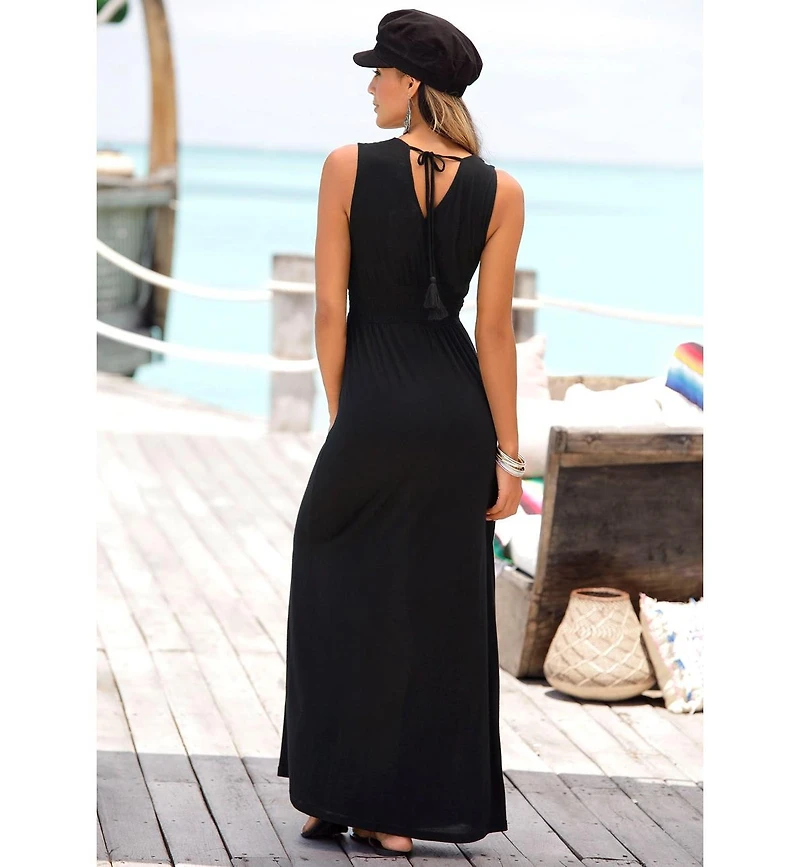 Lascana Women's V-Neck Maxi Dress