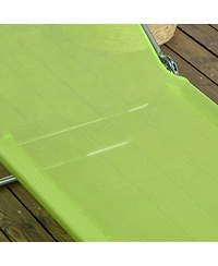 Outsunny 2-Piece Folding Chaise Lounge, Reclining Pool Chairs,