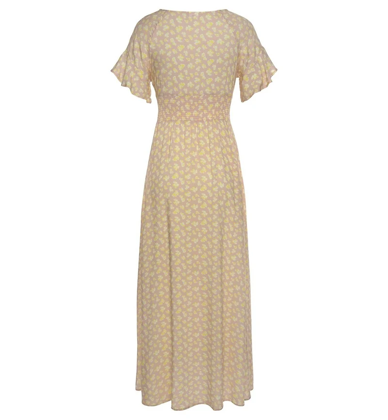 Lascana Women's Floral V-Neck Maxi Dress