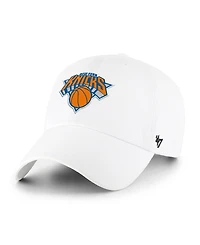 '47 Brand Men's White New York Knicks Clean Up Adjustable Hat