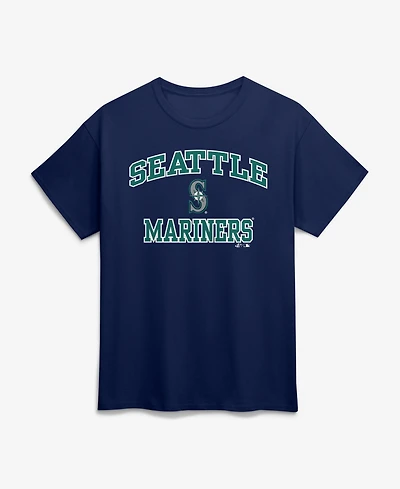 Logo Athletic Men's Navy Seattle Mariners Heart and Soul T-Shirt