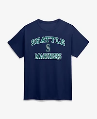 Logo Athletic Men's Navy Seattle Mariners Heart and Soul T-Shirt
