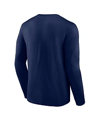 Logo Athletic Men's College Navy Seattle Seahawks Primary Long Sleeve T-Shirt