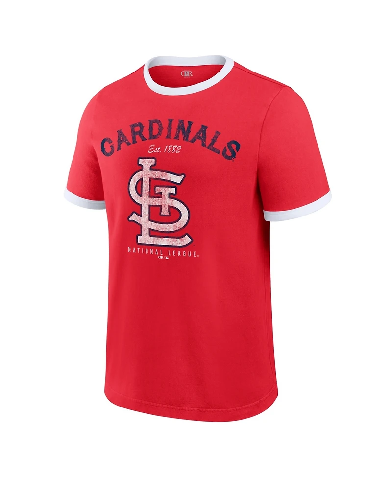 Darius Rucker Collection By Fanatics Men's Red St. Louis Cardinals Washed Ringer T-Shirt