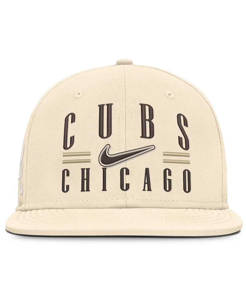 Nike Men's Natural Chicago Cubs True Dri-fit AeroBill Fitted Hat