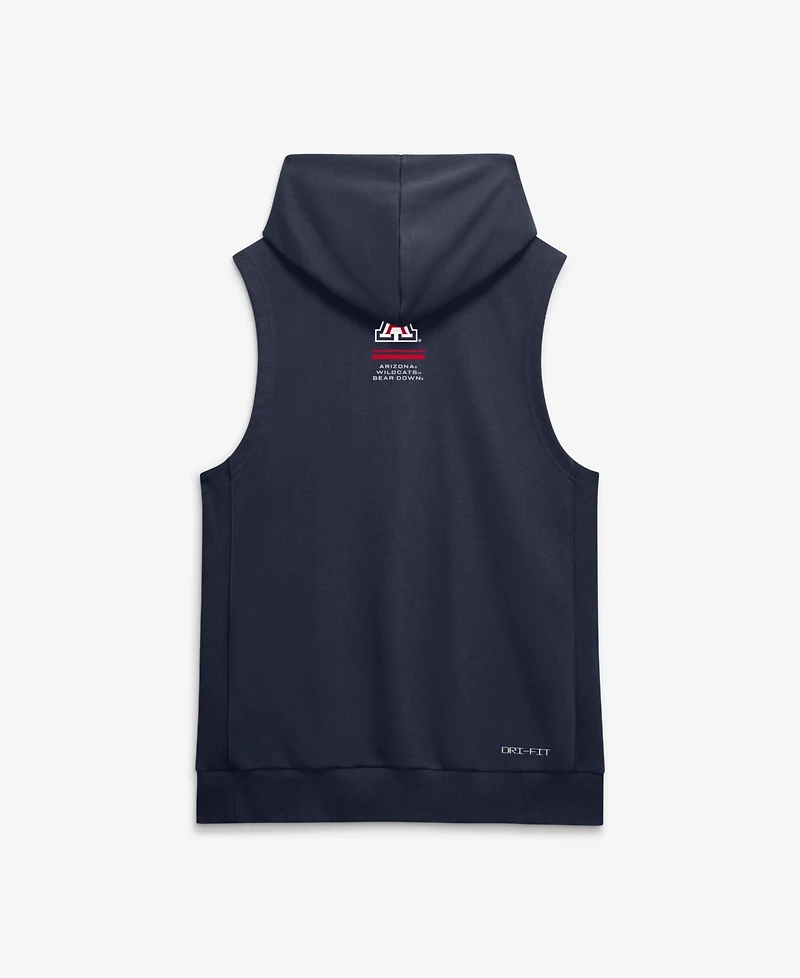 Nike Men's Navy Arizona Wildcats 2026 Sideline Sleeveless Dri-fit Hoodie