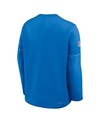 Nike Men's Blue Detroit Lions Sideline Coaches Midweight Therma-fit Sweatshirt