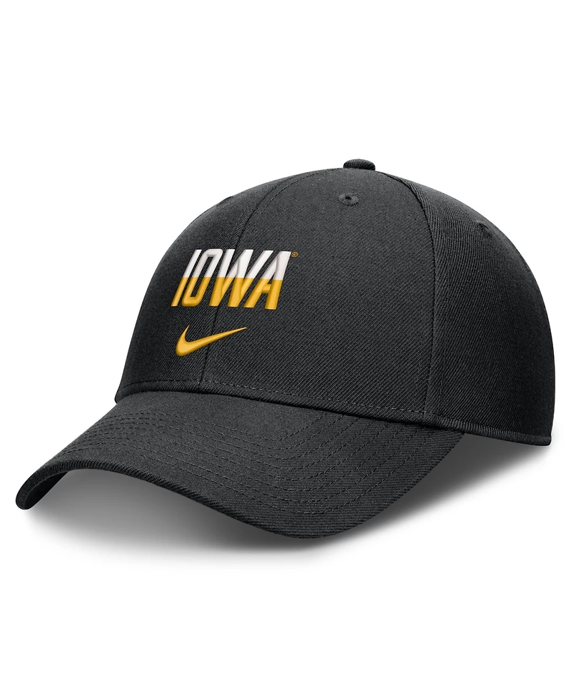 Nike Men's and Women's Black Iowa Hawkeyes 2026 On-Field Gameday Rise Adjustable Hat