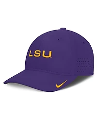 Nike Men's Purple Lsu Tigers Gameday Aerobill Swooshflex Dri-fit Hat