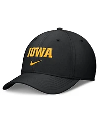 Nike Men's Black Iowa Hawkeyes Rise On-Field Swoosh Flex Dri-fit Hat