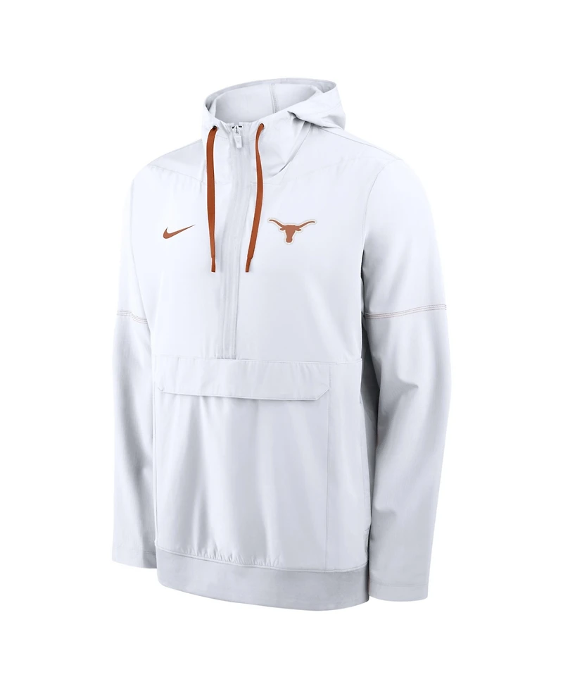 Nike Men's White Texas Longhorns 2026 Sideline Anorak Half-Zip Hoodie