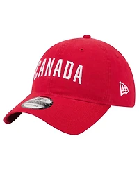 New Era Men's Red Canada Soccer 9TWENTY Country Dad Adjustable Hat