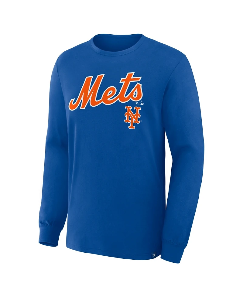 Fanatics Men's Royal New York Mets Lock-Up Legacy Long Sleeve T-Shirt