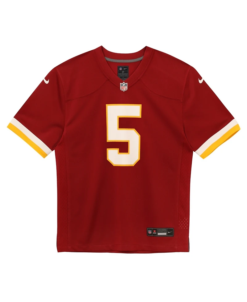 Nike Toddler Jayden Daniels Burgundy Washington Commanders Team Game Jersey