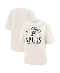 Wear by Erin Andrews Women's White San Antonio Spurs Peached Vintage T-Shirt
