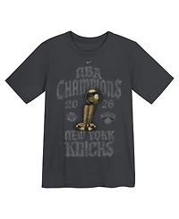 Nike Preschool Anthracite New York Knicks 2026 Nba Finals Champions Limited Edition Locker Room T-Shirt