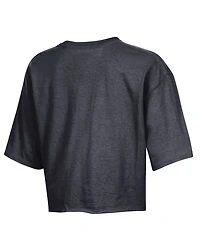 Champion Women's Black New York Knicks Cropped Boyfriend T-Shirt