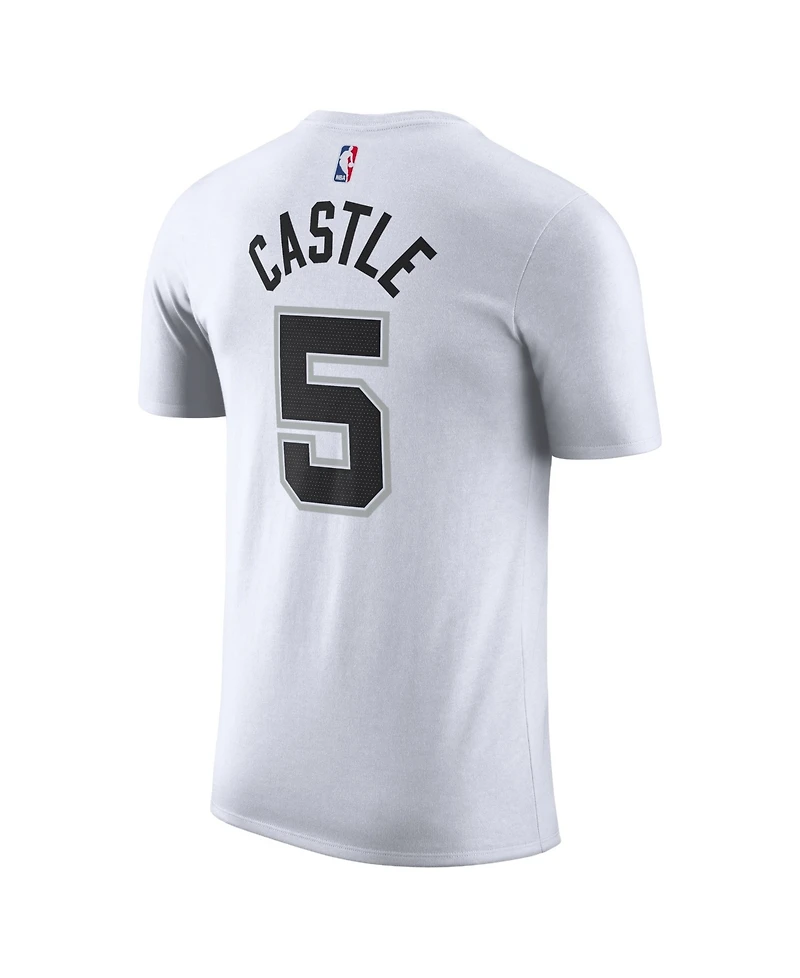 Nike Men's and Women's Stephon Castle White San Antonio Spurs Name & Number T-Shirt