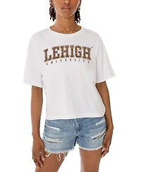 Gameday Couture Women's White Lehigh Mountain Hawks Claim To Fame Boxy Cropped T-Shirt
