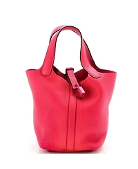 Pre-Owned HERMES Pm Monochrome Picotin Lock Bag Clemence