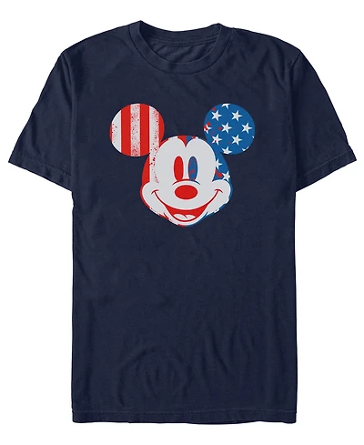 Fifth Sun Men's Dis Mickey Flag Face Graphic T-Shirt