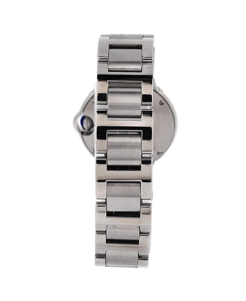 Pre-Owned Cartier Ballon Bleu de Cartier Quartz Watch in Stainless Steel with Diamond Markers 28mm